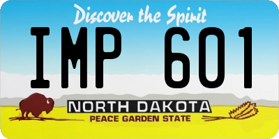ND license plate IMP601