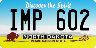 ND license plate IMP602