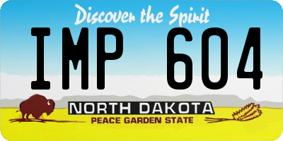 ND license plate IMP604