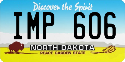 ND license plate IMP606