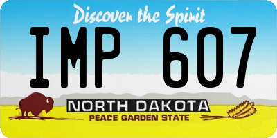 ND license plate IMP607