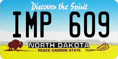 ND license plate IMP609