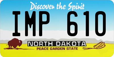 ND license plate IMP610