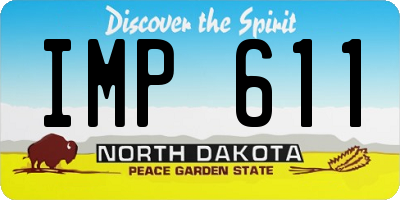 ND license plate IMP611