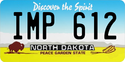 ND license plate IMP612