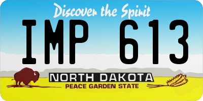 ND license plate IMP613