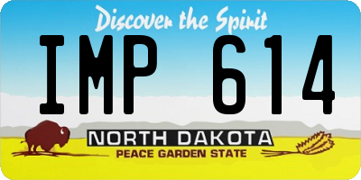 ND license plate IMP614