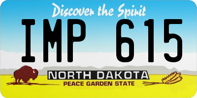 ND license plate IMP615