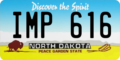 ND license plate IMP616