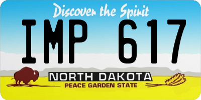 ND license plate IMP617