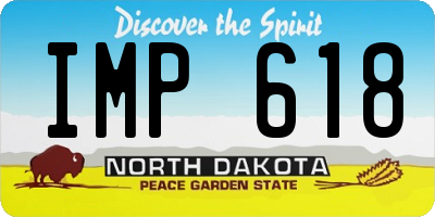 ND license plate IMP618