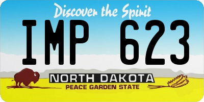 ND license plate IMP623