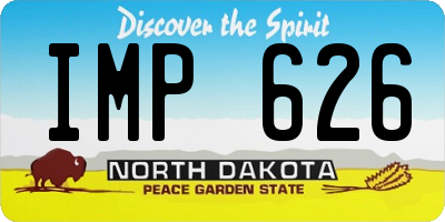 ND license plate IMP626