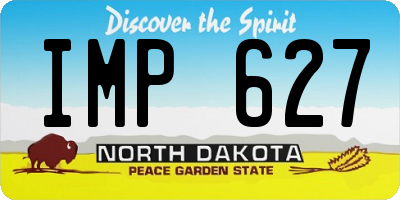 ND license plate IMP627