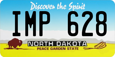 ND license plate IMP628