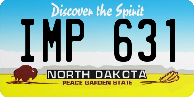 ND license plate IMP631