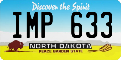 ND license plate IMP633