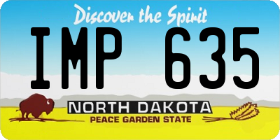 ND license plate IMP635