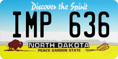ND license plate IMP636