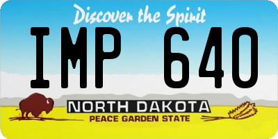 ND license plate IMP640