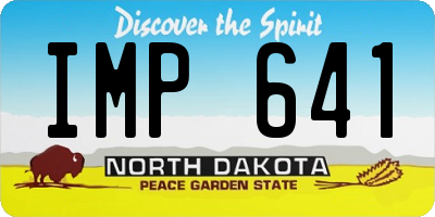ND license plate IMP641