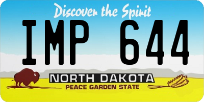 ND license plate IMP644