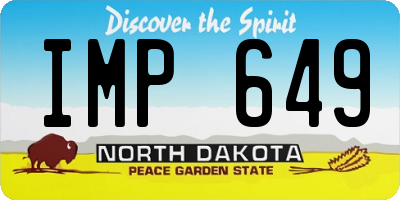ND license plate IMP649