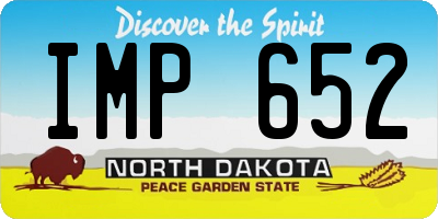 ND license plate IMP652