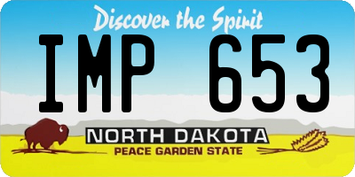 ND license plate IMP653