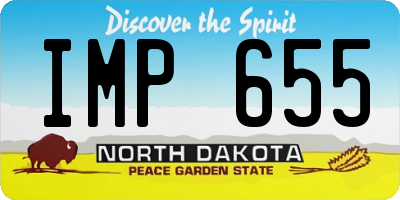 ND license plate IMP655