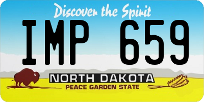 ND license plate IMP659