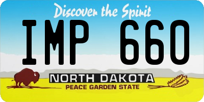 ND license plate IMP660