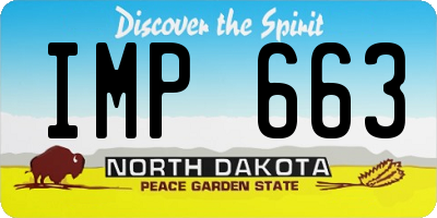 ND license plate IMP663