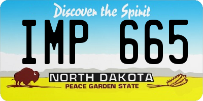 ND license plate IMP665