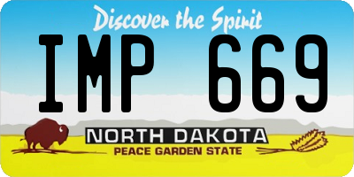 ND license plate IMP669