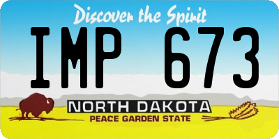 ND license plate IMP673