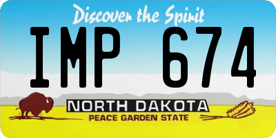 ND license plate IMP674