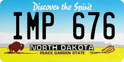 ND license plate IMP676