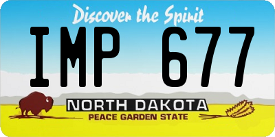 ND license plate IMP677