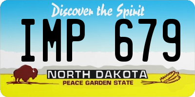 ND license plate IMP679