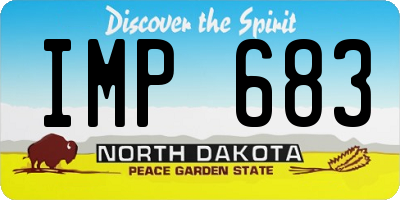 ND license plate IMP683