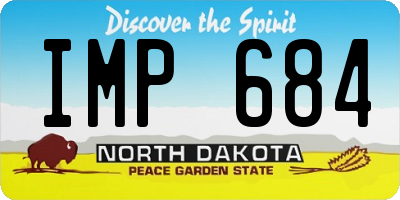 ND license plate IMP684