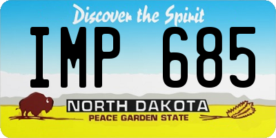 ND license plate IMP685