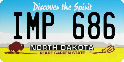 ND license plate IMP686