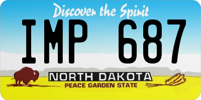 ND license plate IMP687