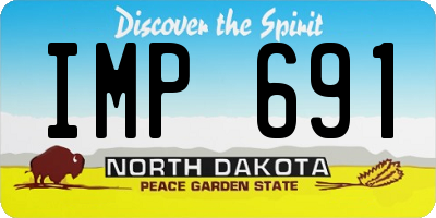 ND license plate IMP691