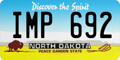 ND license plate IMP692