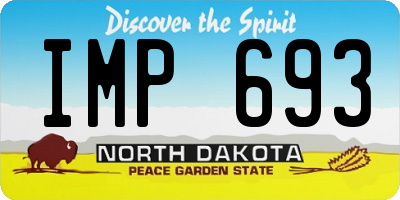 ND license plate IMP693