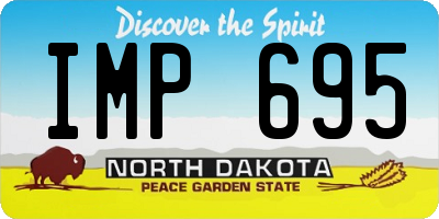 ND license plate IMP695