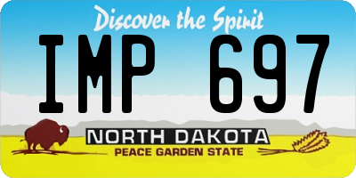 ND license plate IMP697